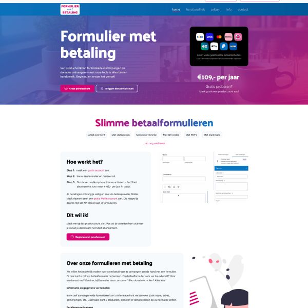 Webdesign formuliermetbetaling.nl