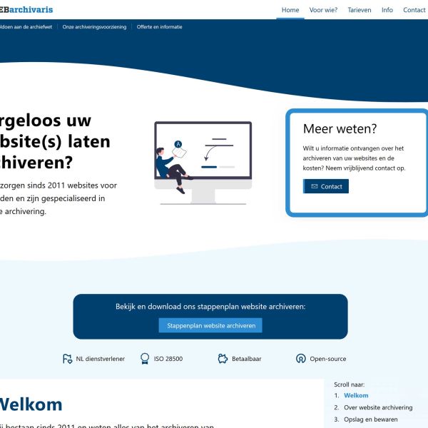 Webdesign webarchivaris.nl